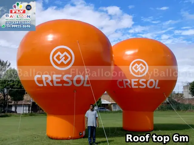 Balões infláveis gigantes promocionais roof top Cresol