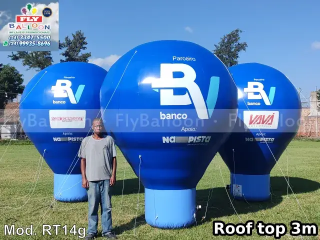 Balões infláveis promocionais roof top Banco BV